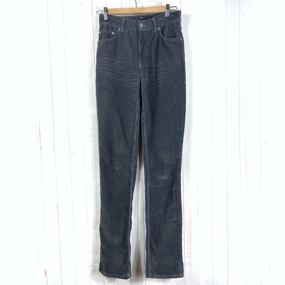 Asos Design Gray Corduroy Straight Cotton Pants Size 24 Tall - Picture 1 of 11
